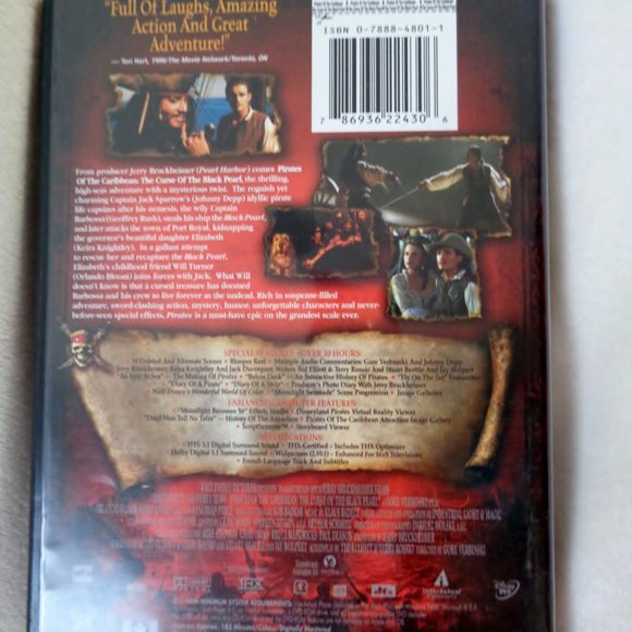 Pirates of the Caribbean - The Curse of the Black Pearl 2-Disc DVD - Picture 2 of 2